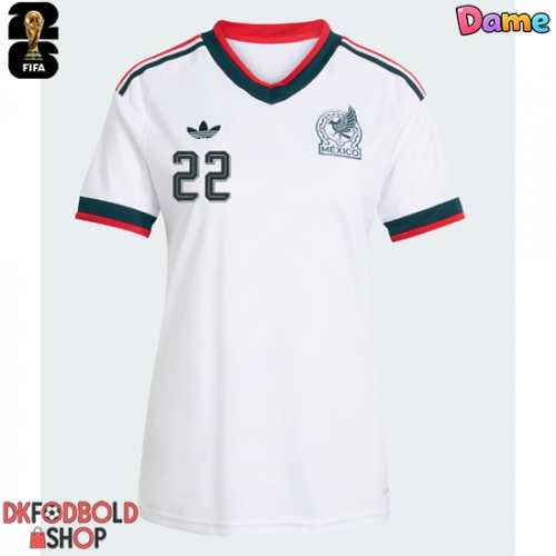 Mexico Hirving Lozano #22 Udebanetrøje Dame VM 2026 Kort ærmer